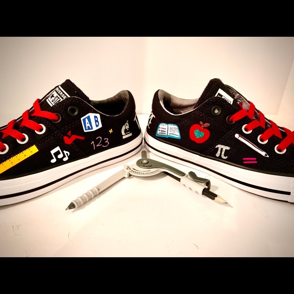 Teacher Themed Converse Custom